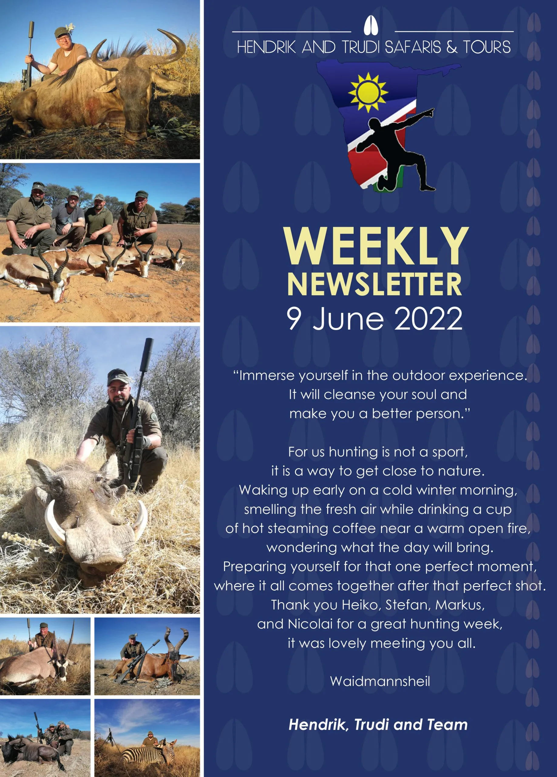 Weekly News 9 June 2022 Hendrik and Trudi Safari's Newsletter