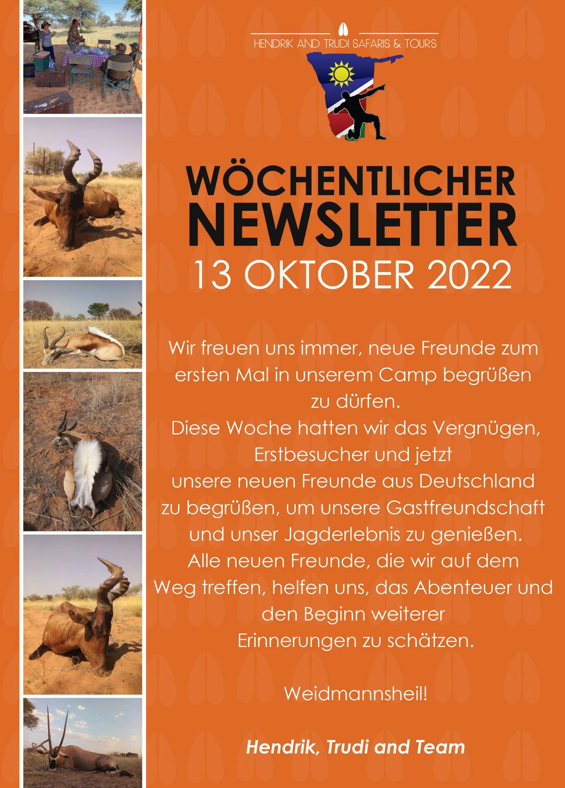 NEWS OF THE DAY 13 oct GER-01 Hendrik and Trudi Newsletter