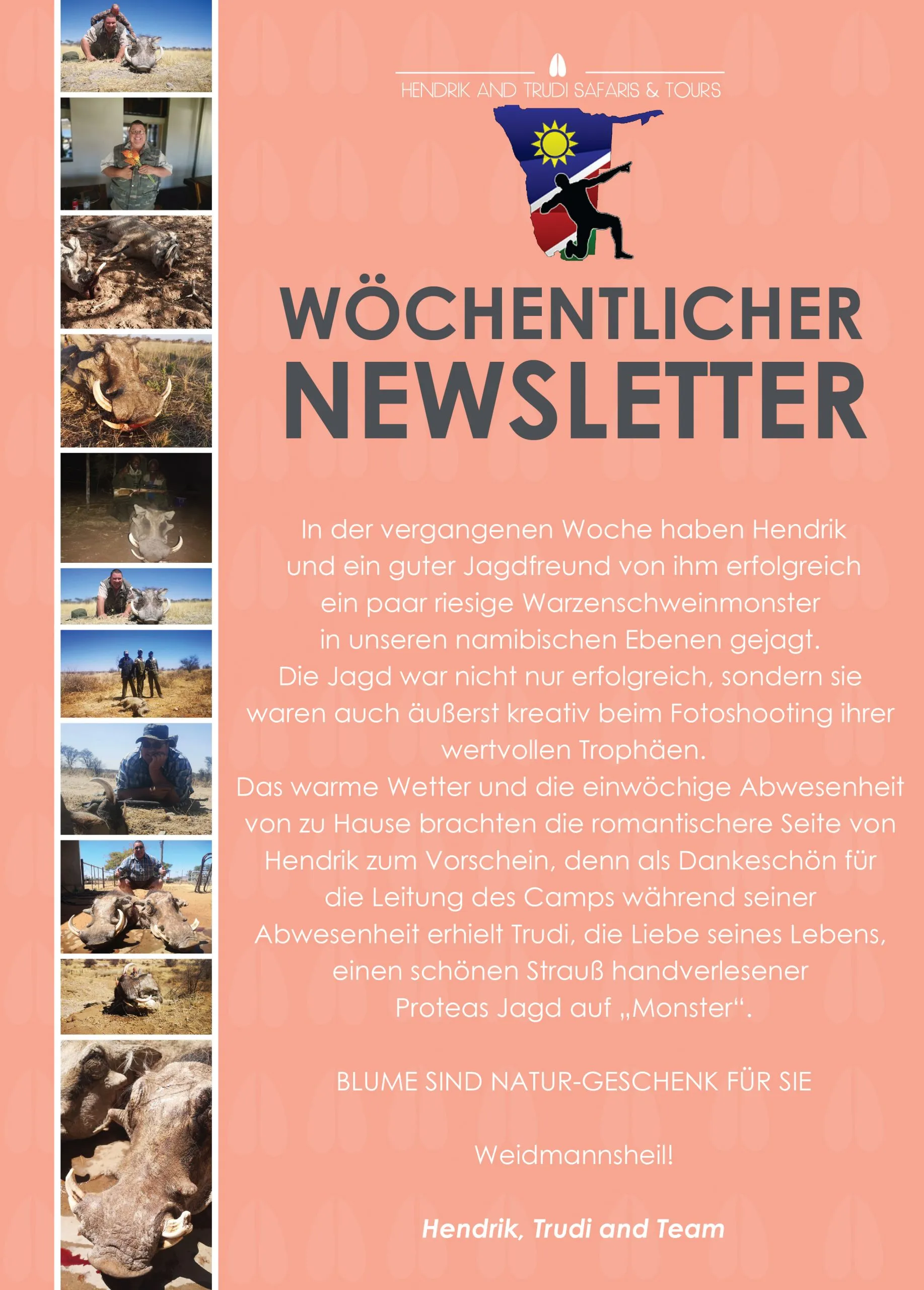 Weekly newsletter 5 October German Hendrik and Trudi Safaris September Newsletter