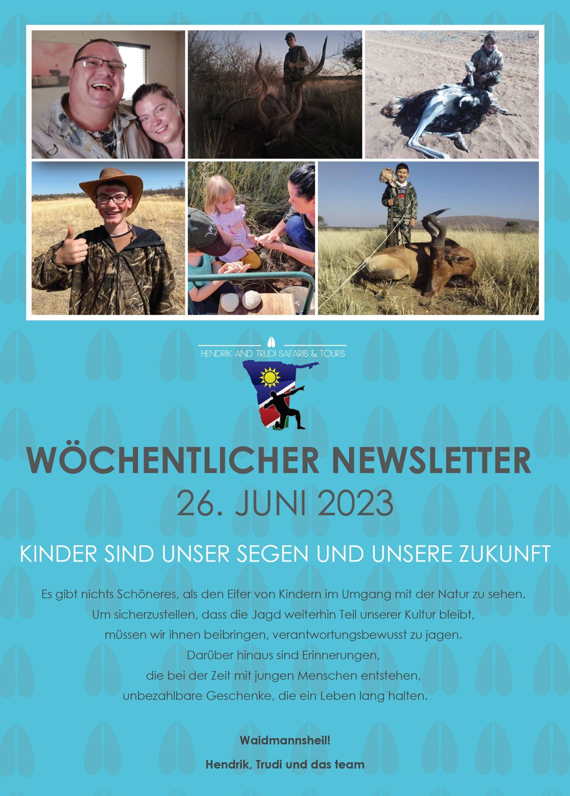 WEEKLY NEWS 26 JUNE 2023 GERMAN Hendrik and Trudi Newsletter