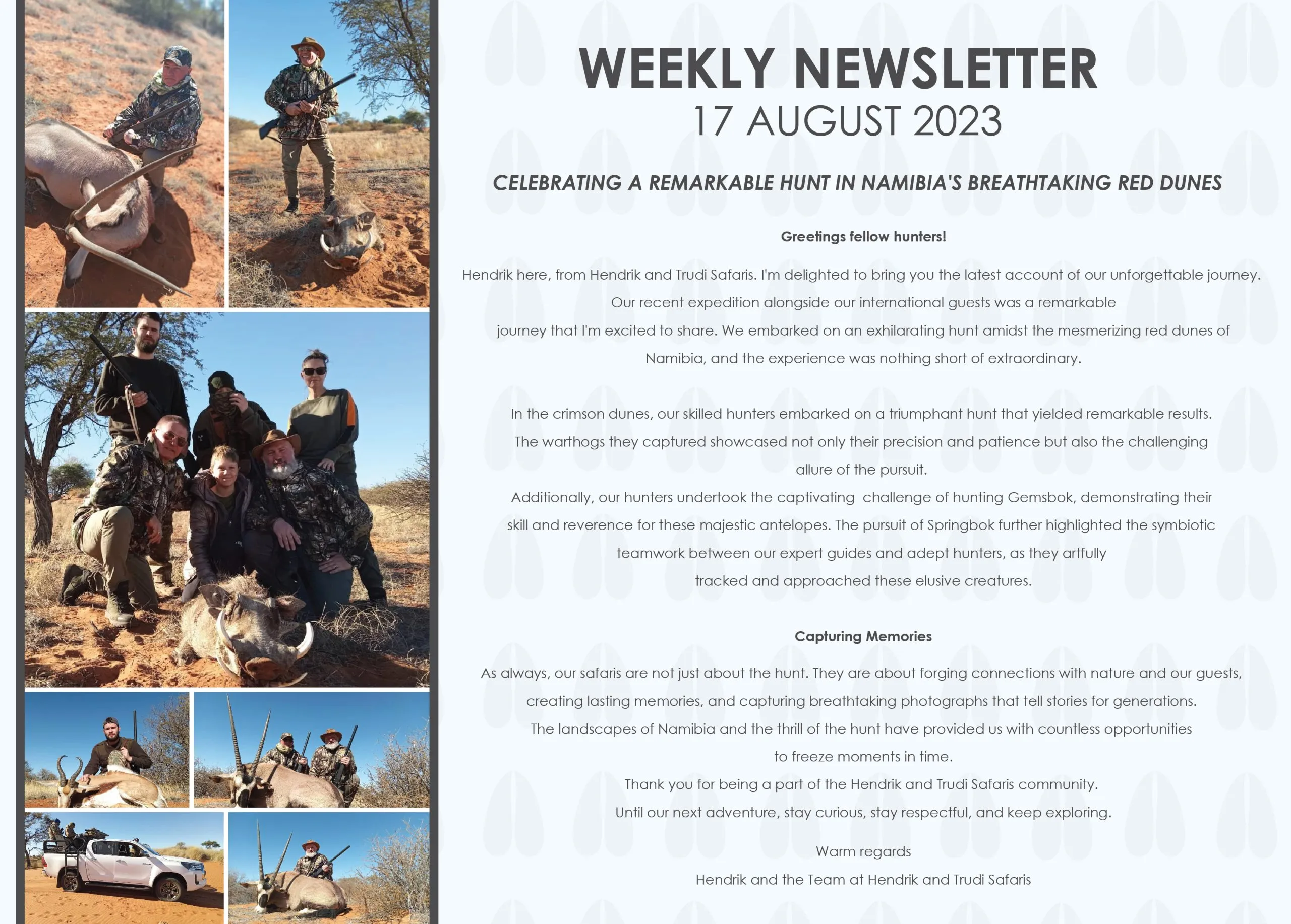 h2 Hendrik and Trudi Newsletter