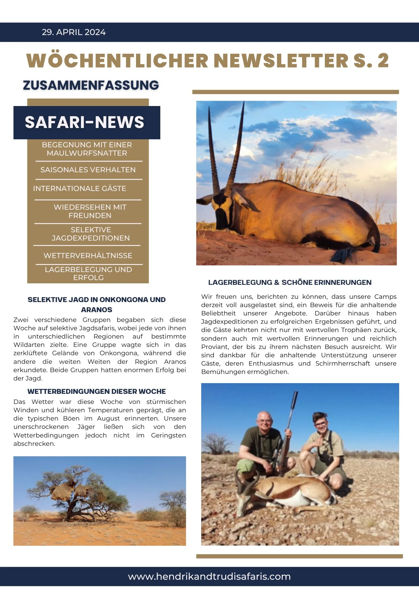 German Newsletter 29 April pg 2