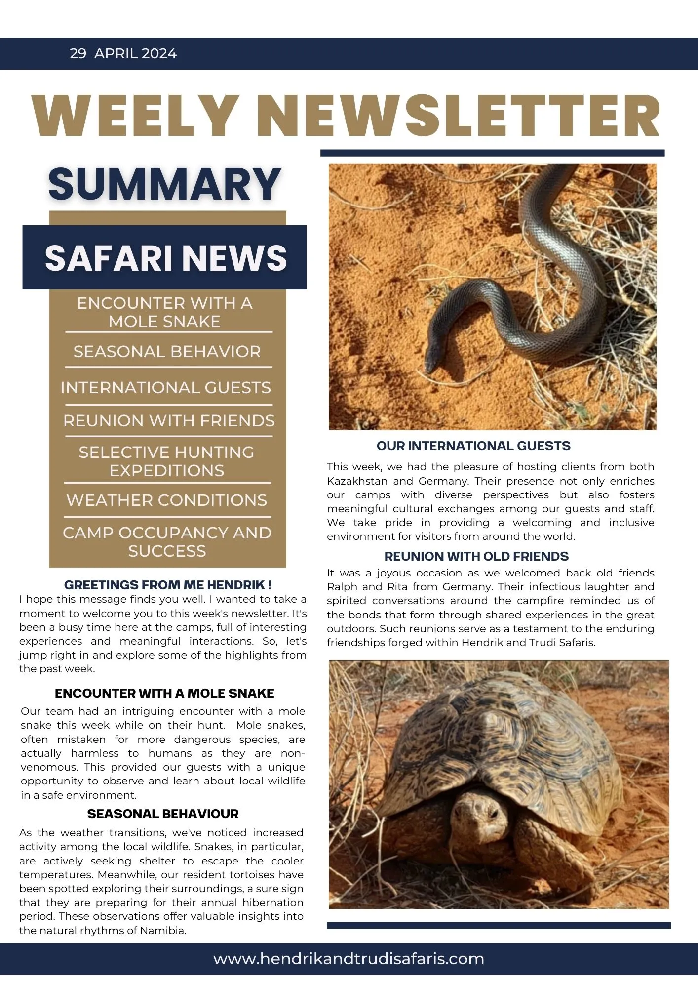 Newsletter 29 April pg 1