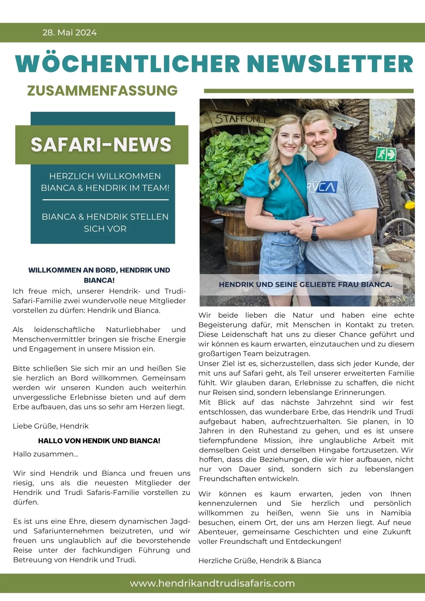 Newsletter 28 May 2024 German pg 1