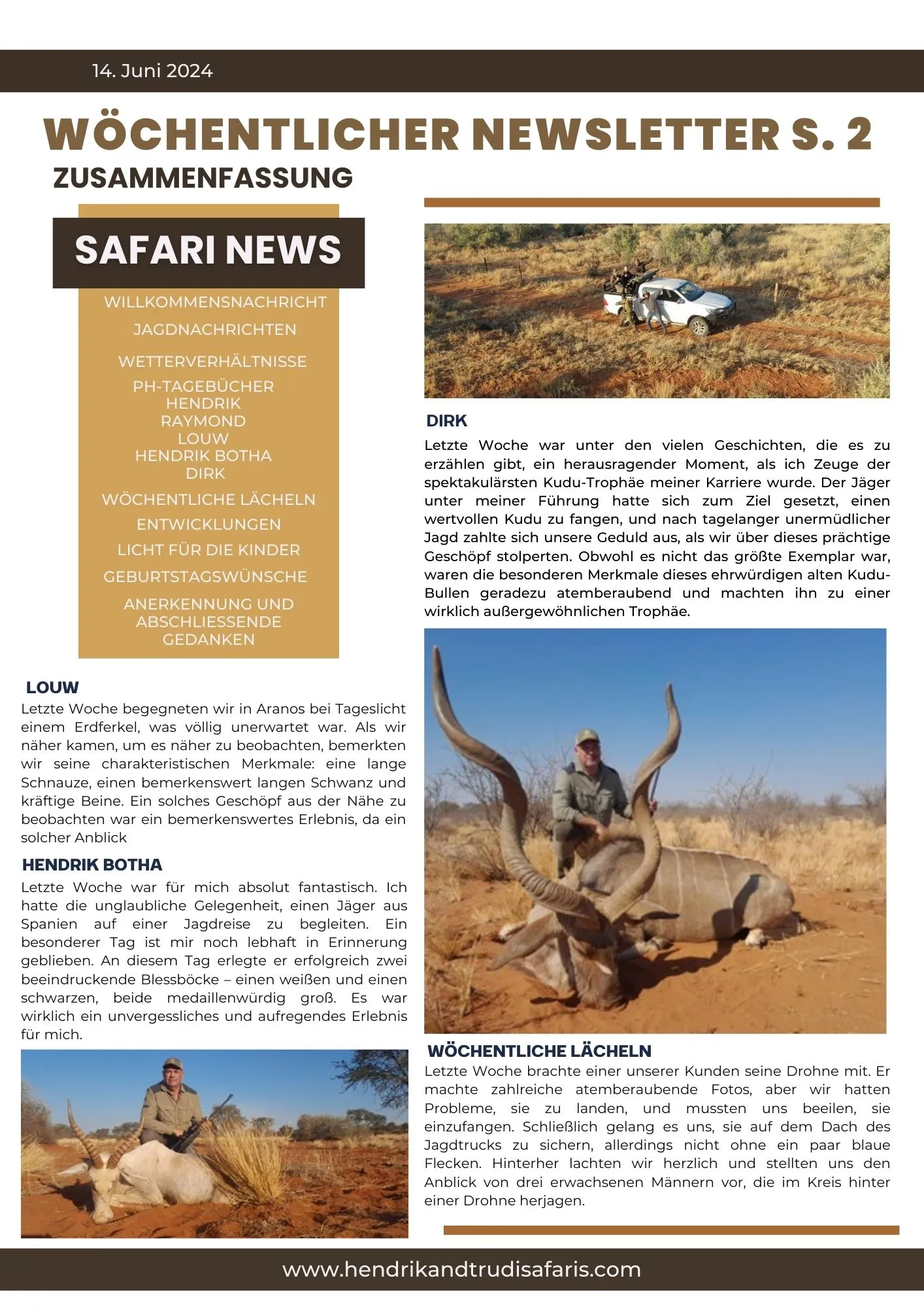 Newsletter 14 June pg 2 (german)