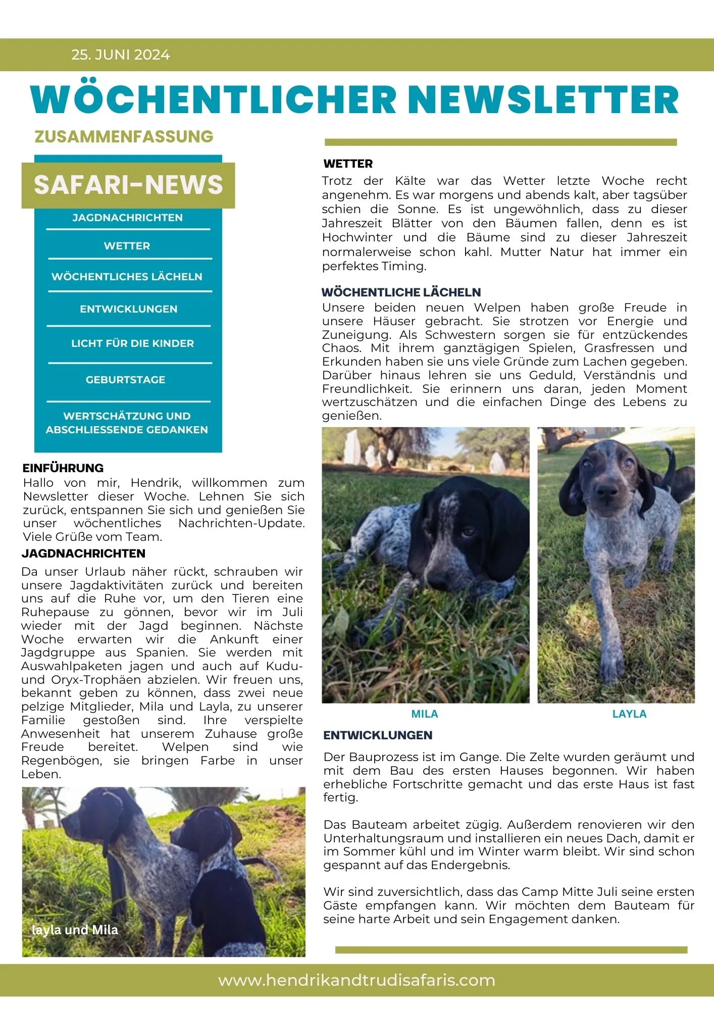Newsletter 25 June pg 1 (German