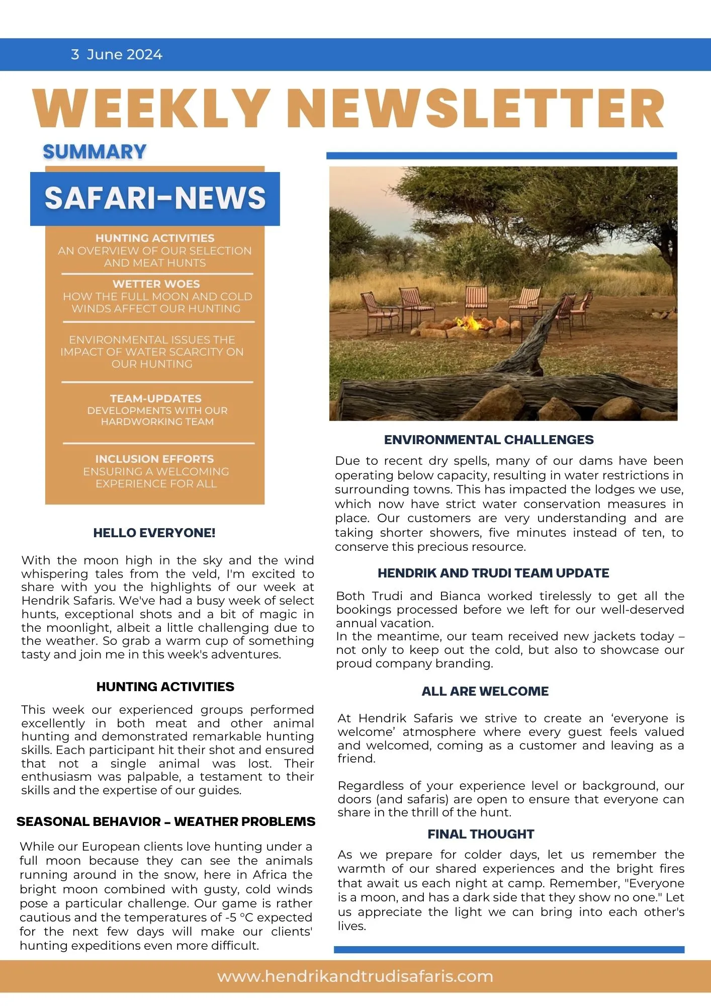 Newsletter 3 June pg 1
