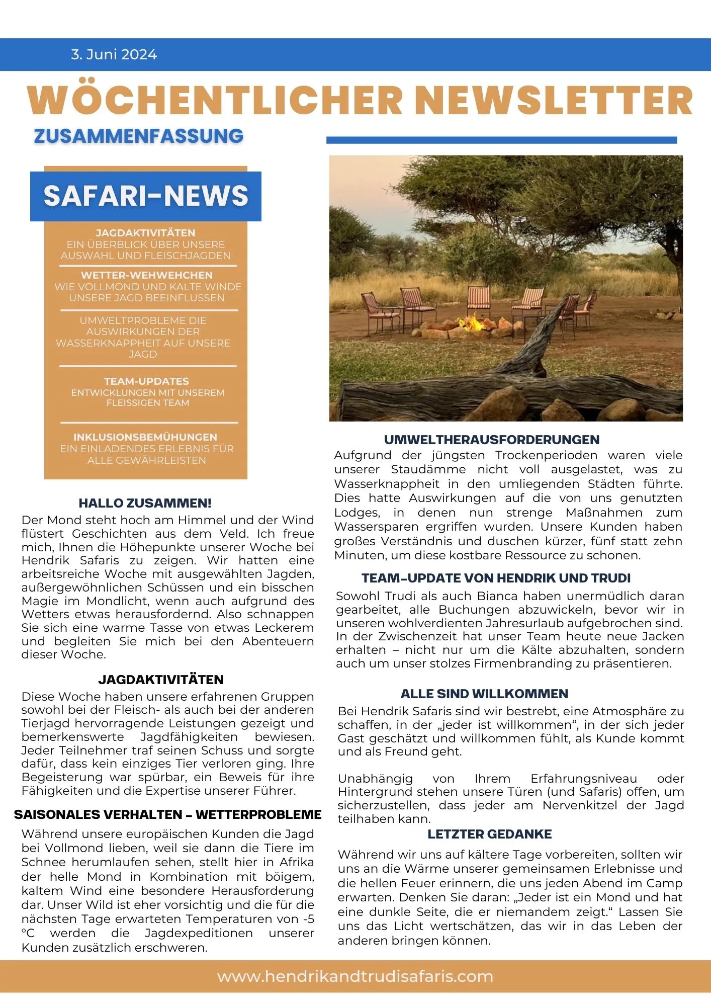 Weekly Newsletter 3 June pg 1 (German)