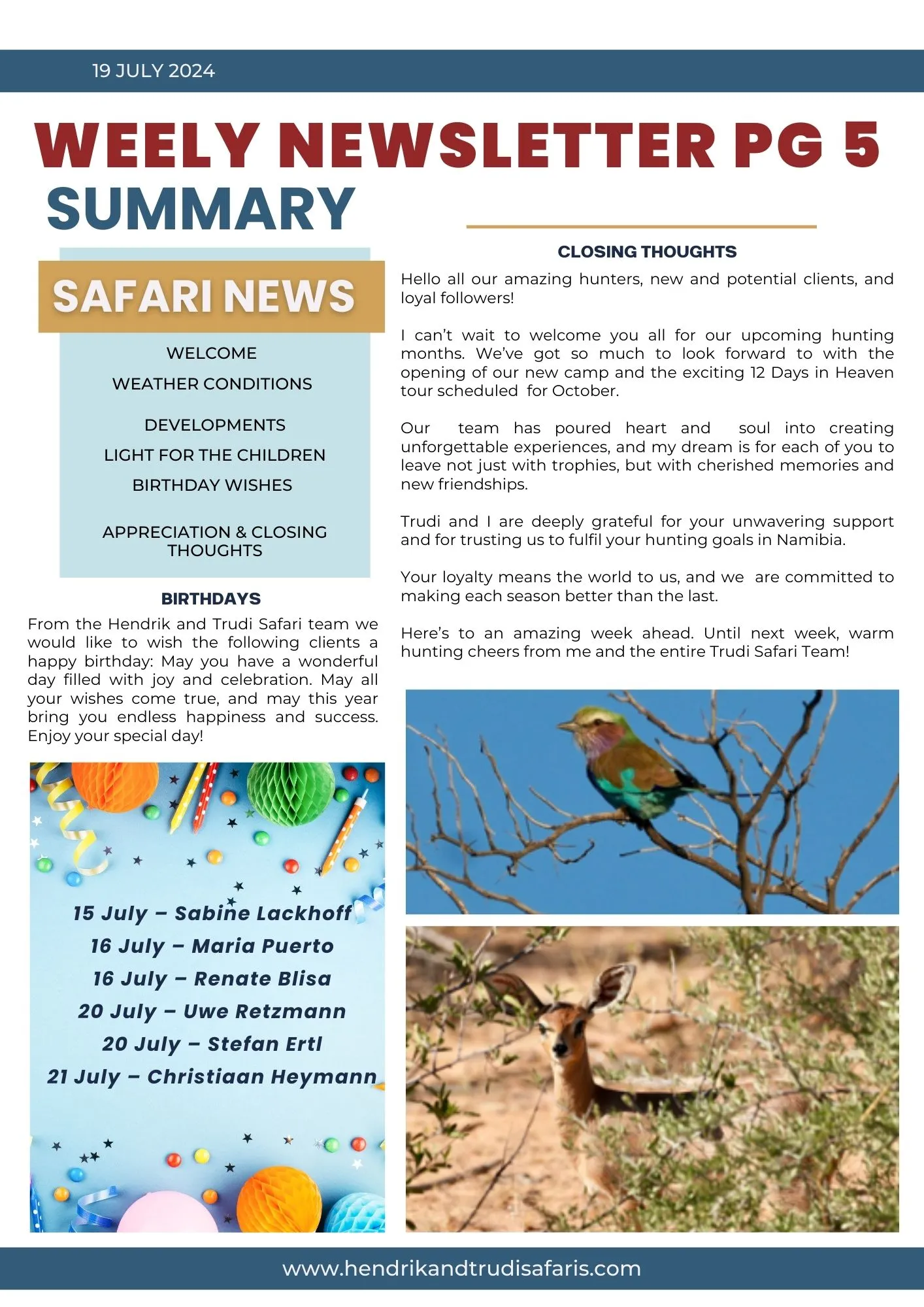 Newsletter 19 July pg 5 (English)
