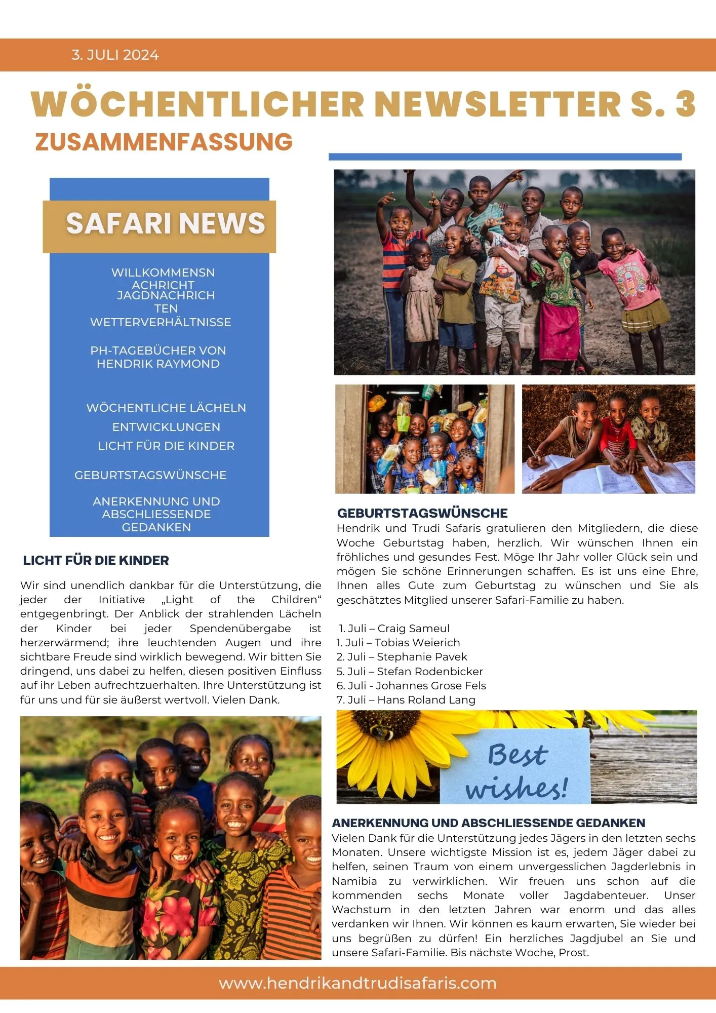Newsletter 3 July pg 3 (German)