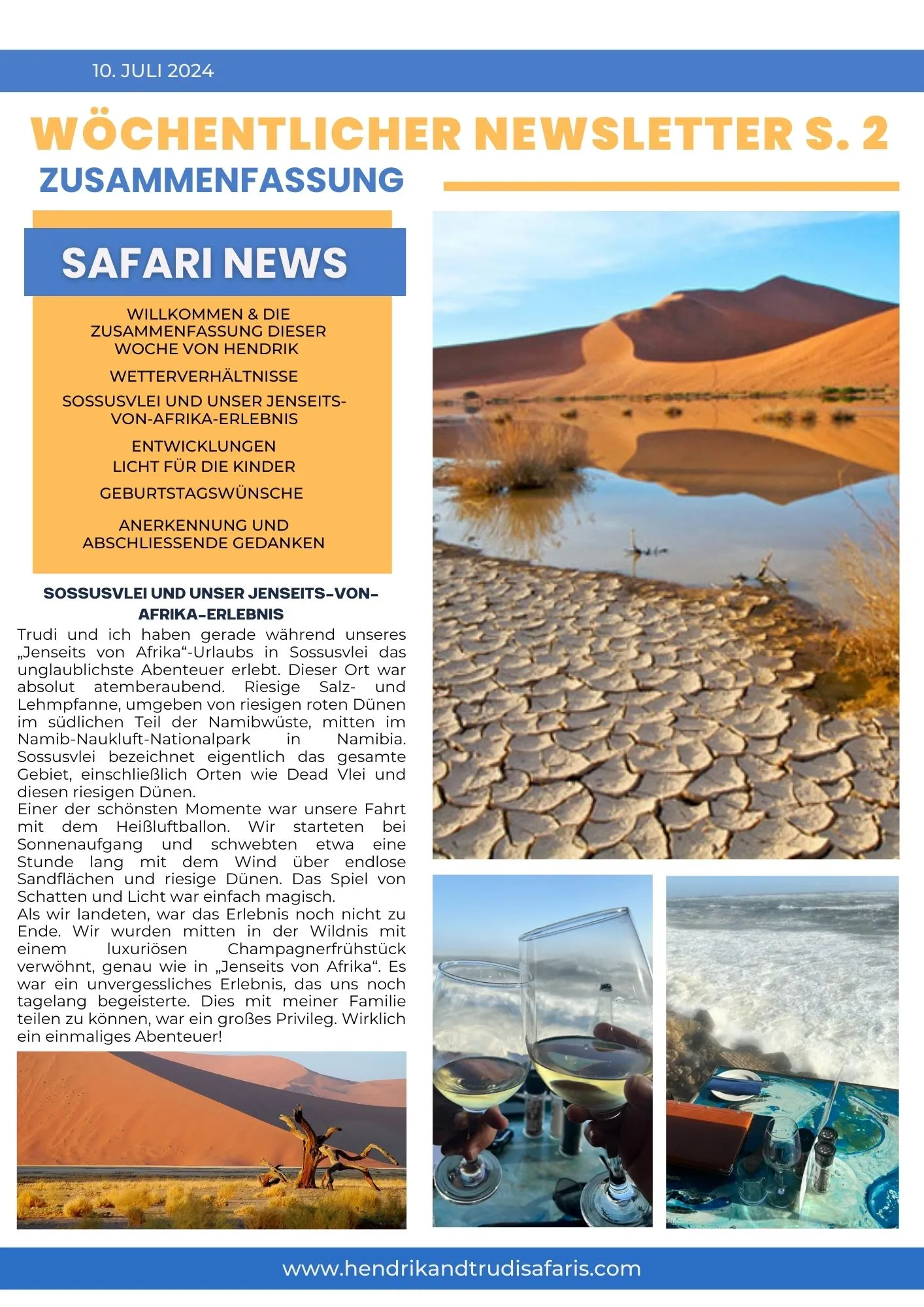 Weekly Newsletter 10 July pg 2 (German)