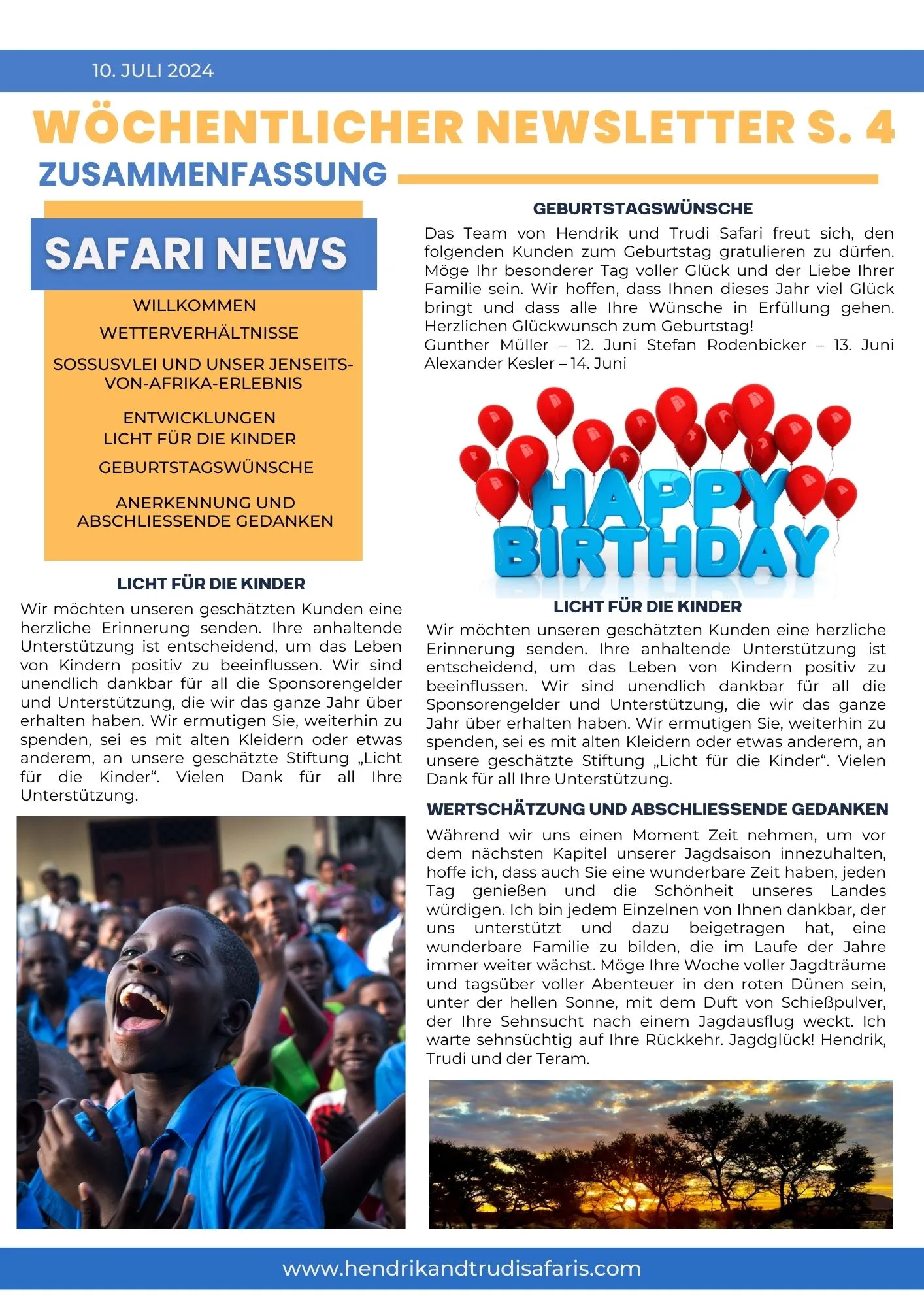 Weekly Newsletter 10 July pg 4 (German)