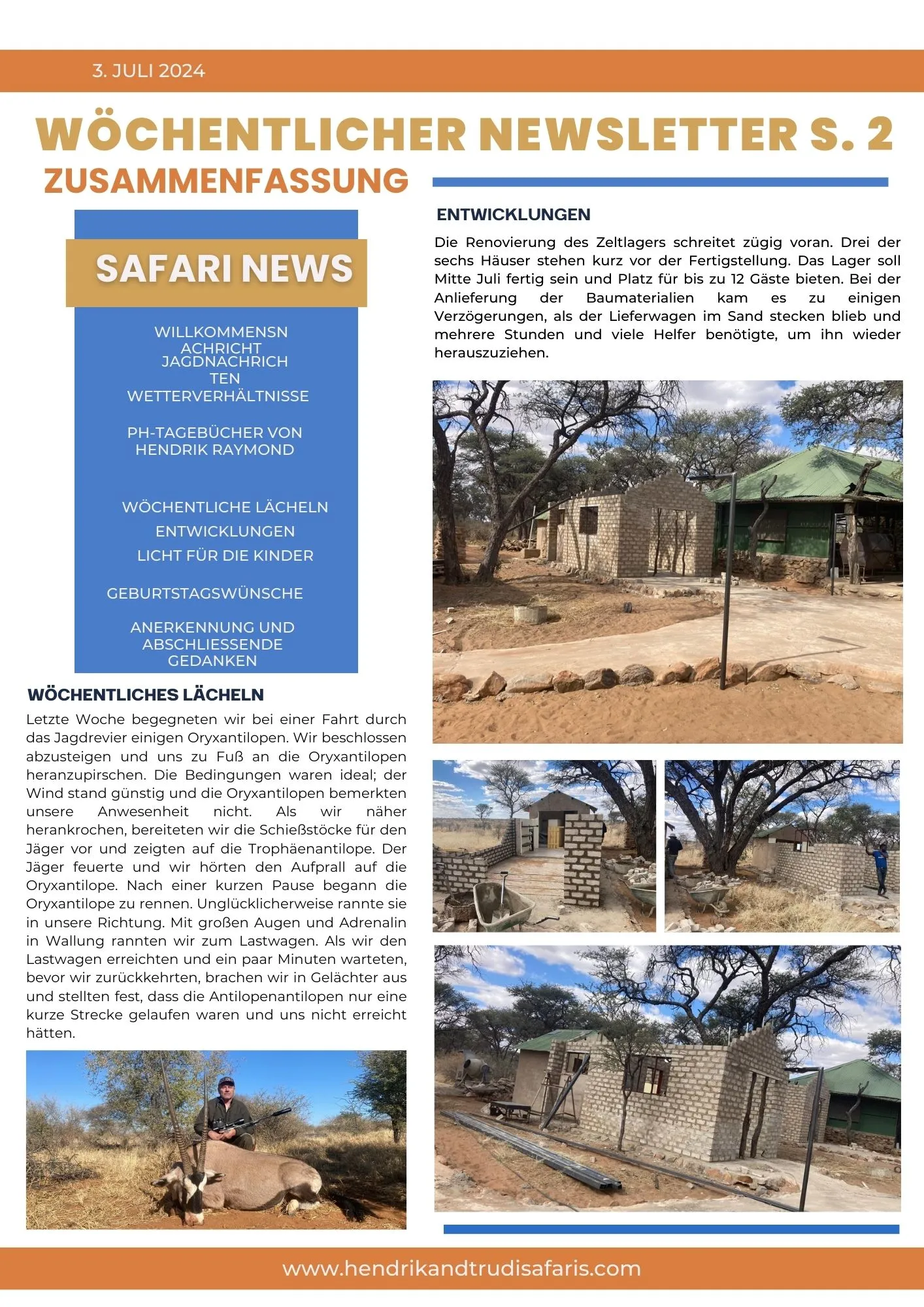 Weekly Newsletter 3 July pg 2 (German)