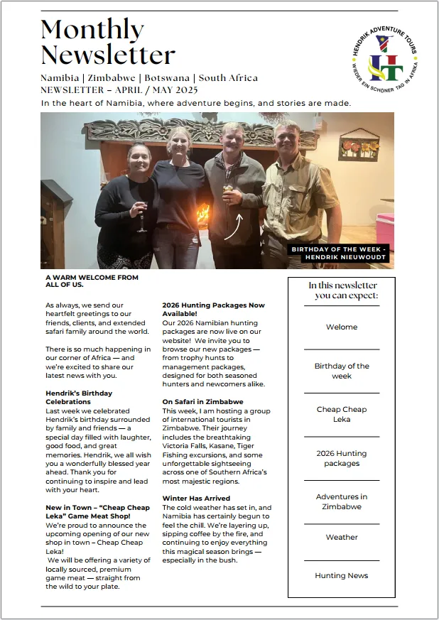 Click to Download May 2025 Newsletter