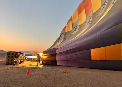 Photograph of a hot-air balloon.