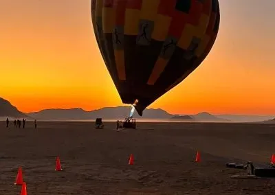 Photograph of a hot-air balloon.