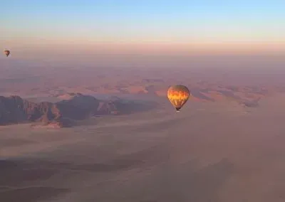 Photograph of a hot-air balloon.