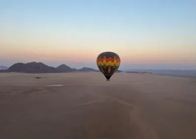 Photograph of a hot-air balloon.